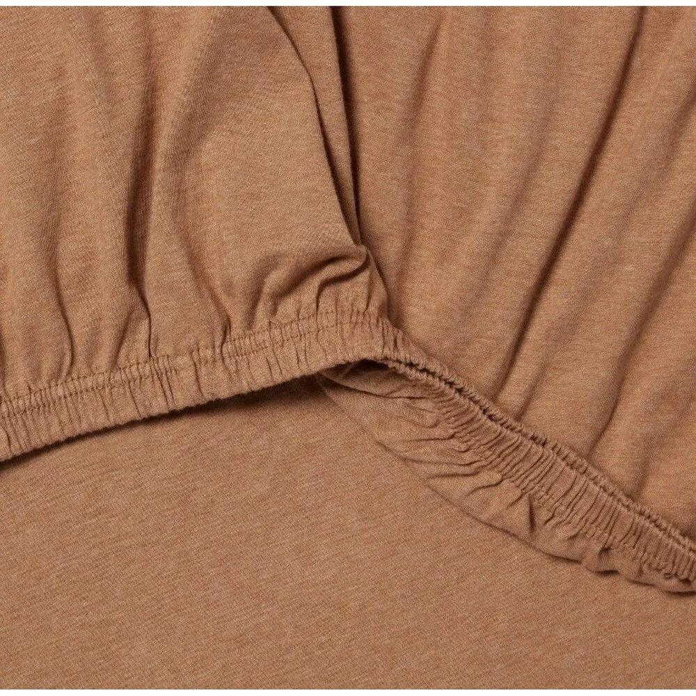 Queen Cotton Jersey Sheet Set Brown Heather - Threshold NEW